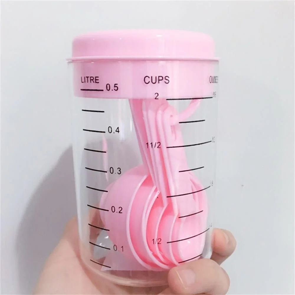 Coffee Tea And Sugar Set - 7 adet/takım Plastik Ölçme Bardak ve