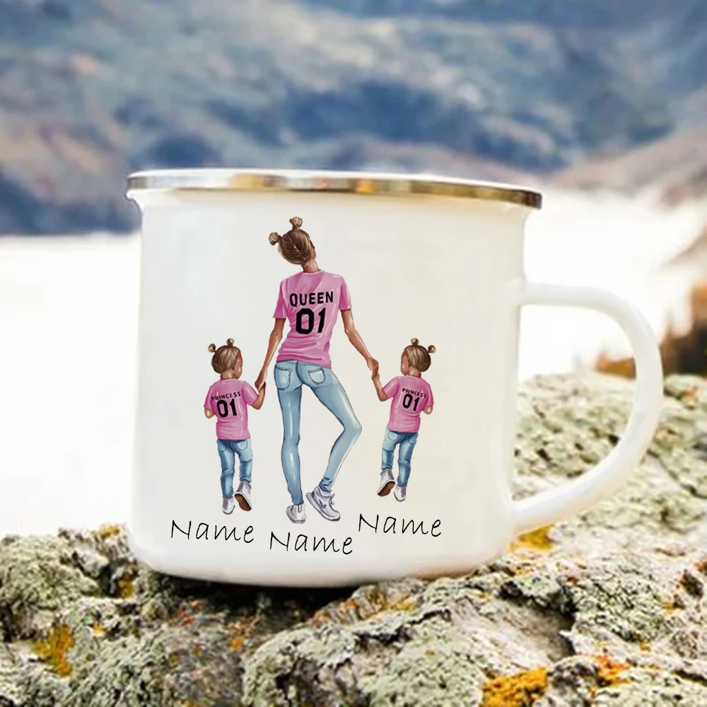 Coffee Tea Name - Anne iki kızı kahve kupaları için