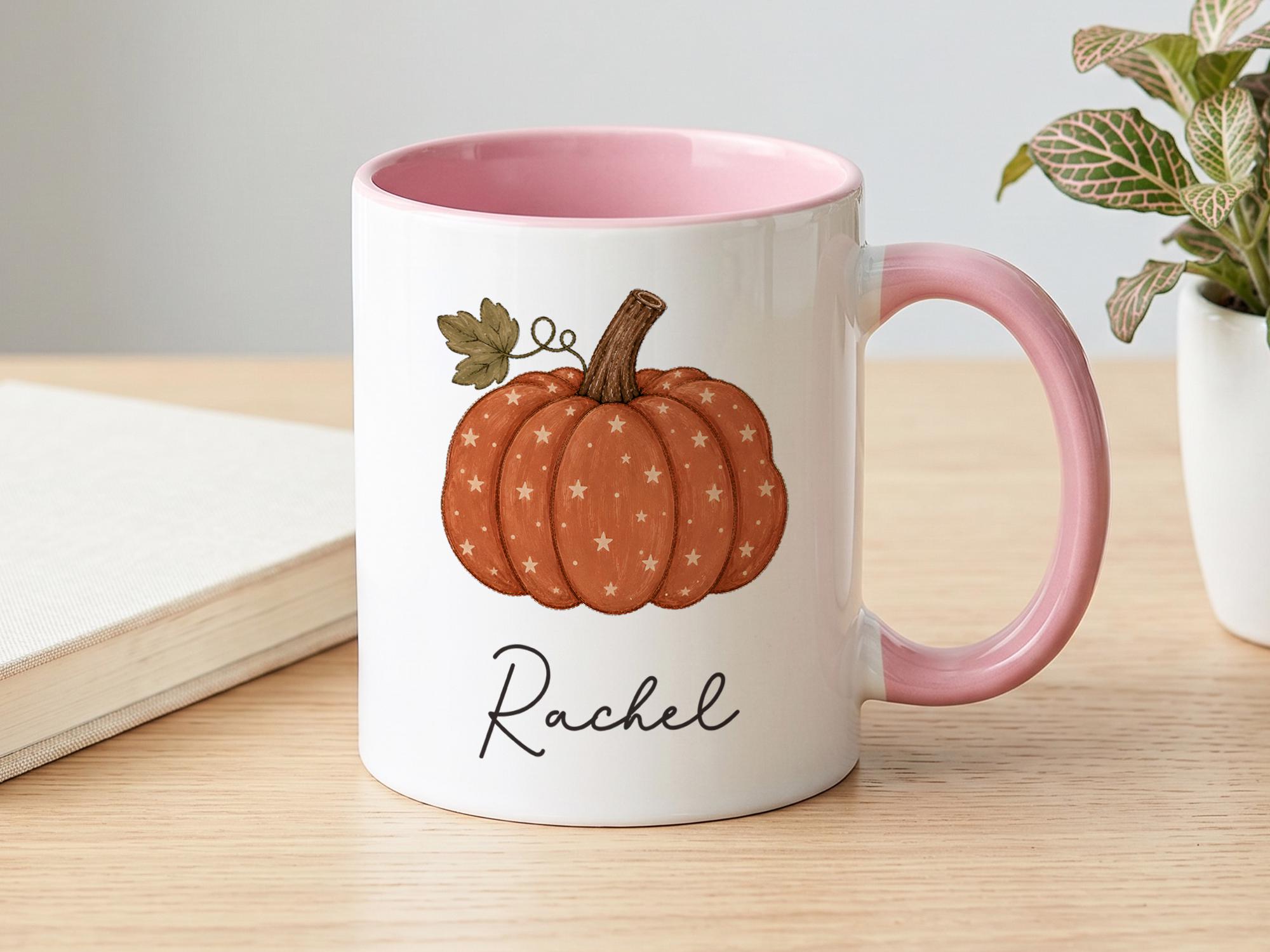 Coffee Tea Name - Kişiye Özel Kabak Desenli Kupa, İsim