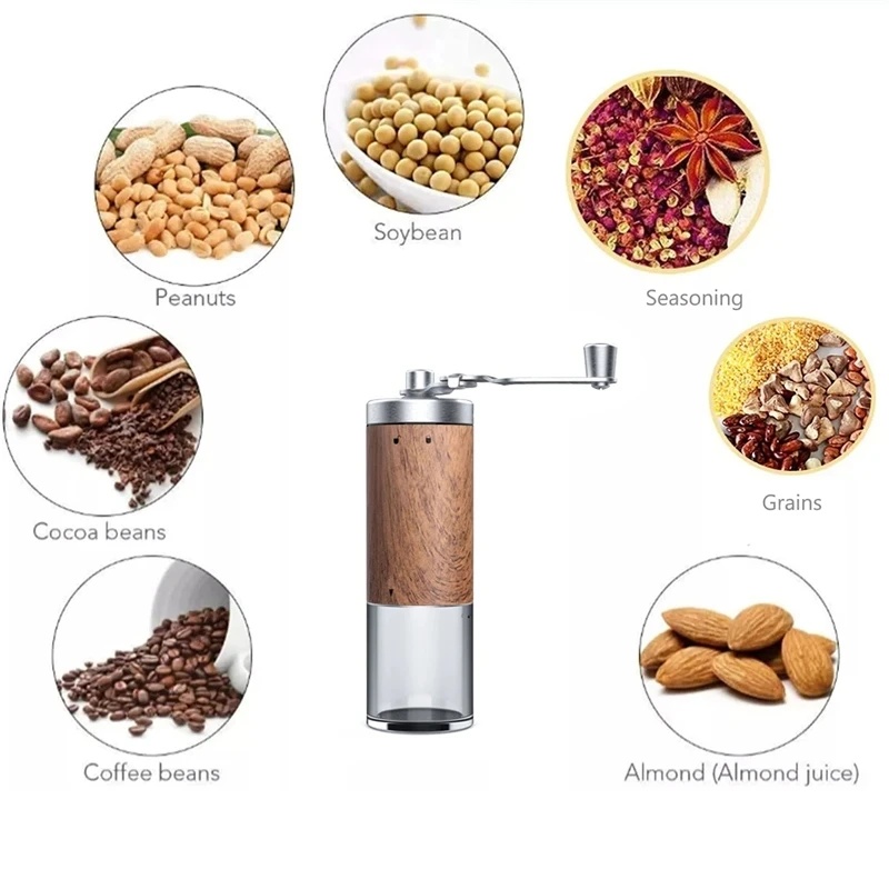 Taşınabilir Ahşap Görünümlü Ma - Burr Hand Grinder incelemesi ve fiyatı