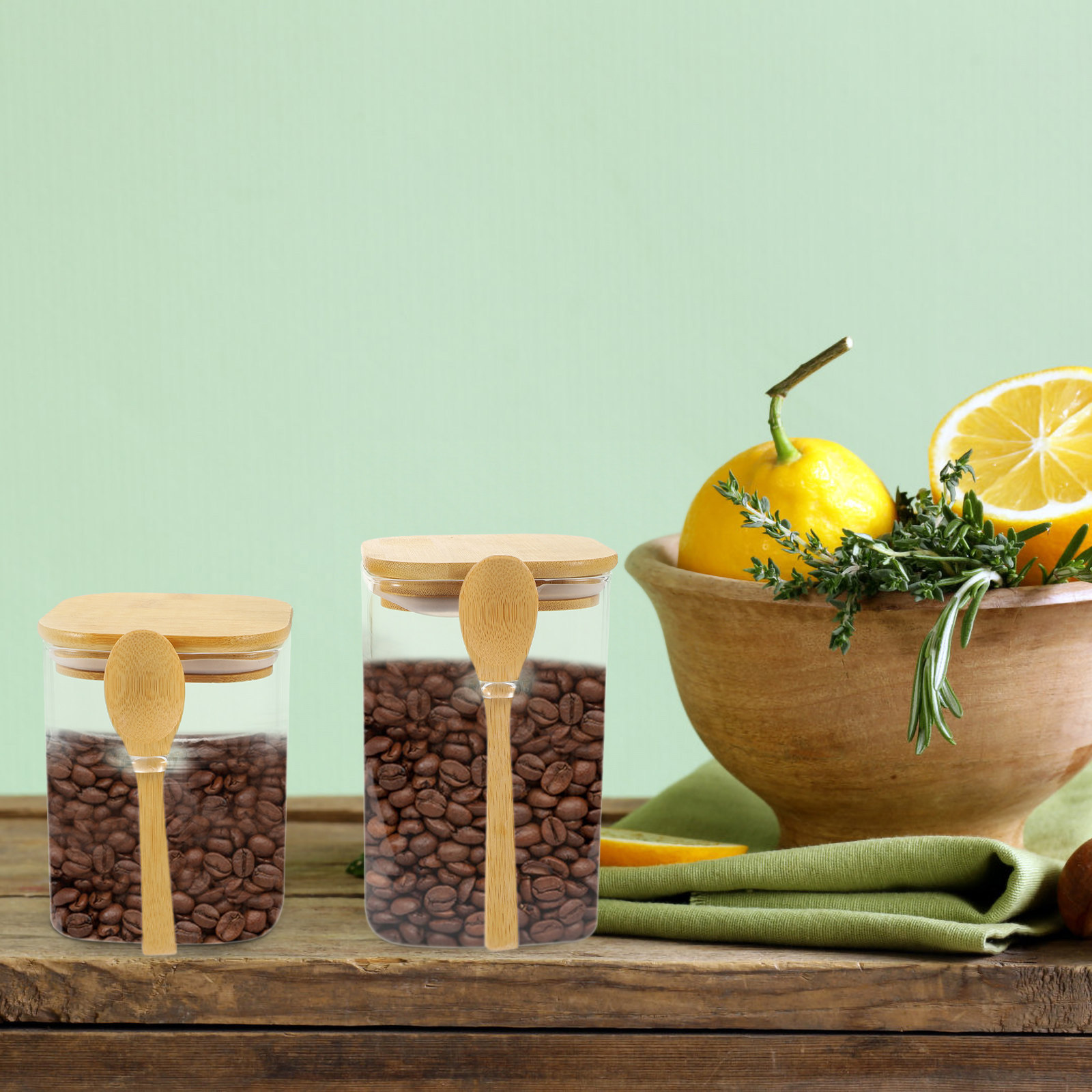 2 Adet Ağır Hizmet Tipi, Ahşap - Coffee Tea Sugar incelemesi ve fiyatı