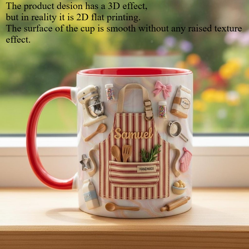 Kişiye Özel Fırıncı Kupası 2D  - Coffee Tea Name incelemesi ve fiyatı