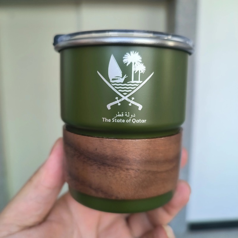 1 adet Katar Devleti Logolu Pa - Coffee Tea Name incelemesi ve fiyatı