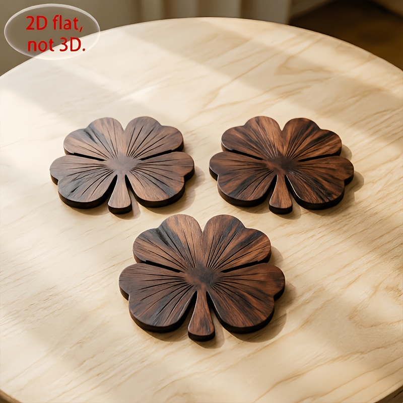 4 Adet 2D Düz Yonca Ahşap Bard - Coffee Tea And Sugar Set incelemesi ve fiyatı