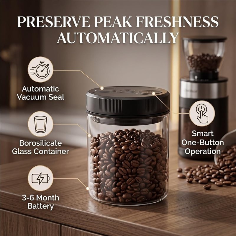 Otomatik Vakumlu Kahve Saklama - Coffee Tea Sugar incelemesi ve fiyatı