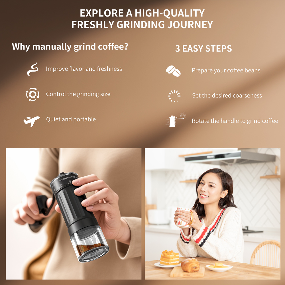 Harici Ayarlanabilir Konik Öğü - Burr Hand Grinder incelemesi ve fiyatı