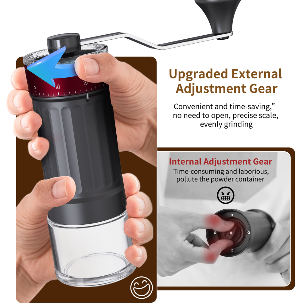 Harici Ayarlanabilir Konik Öğü - Burr Hand Grinder incelemesi ve fiyatı